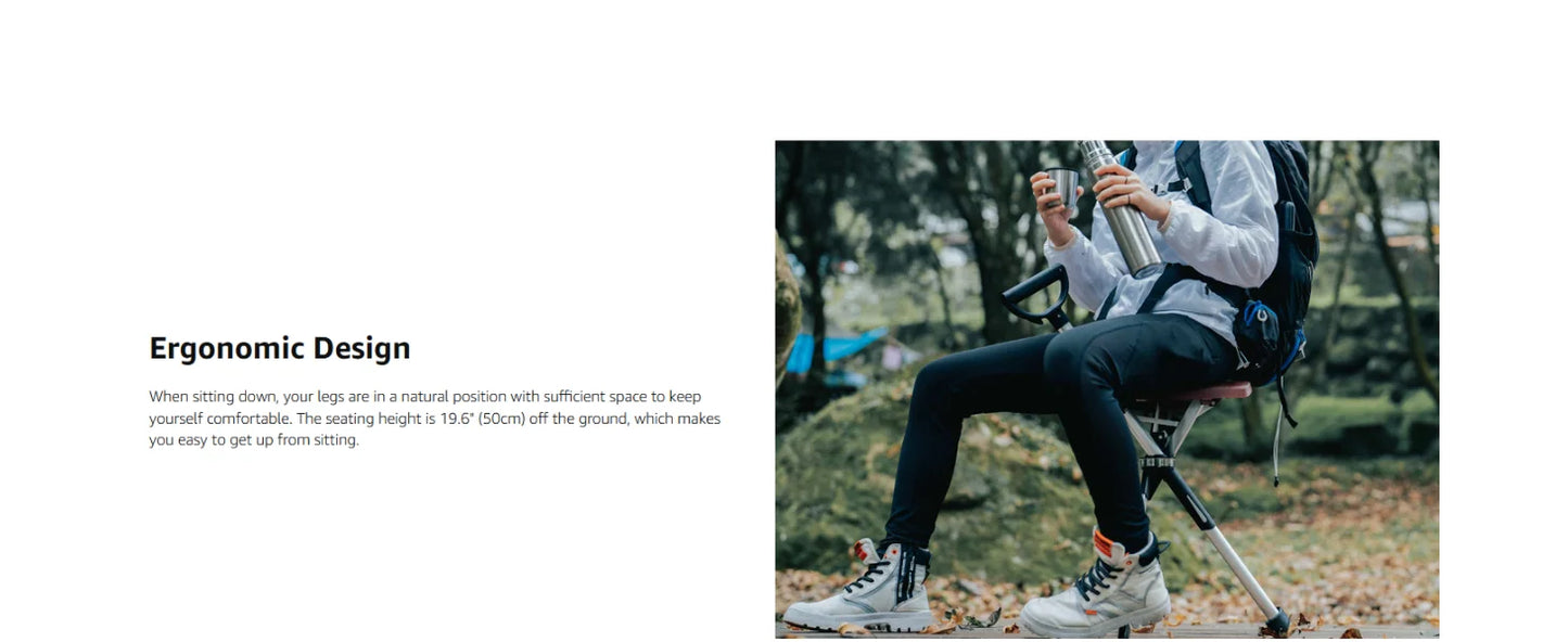Chair Series 2- Portable Walking Stick, Cane with Seat, Foldable Chair, Hiking Stick, for Camping, Hiking, Lightweight Aluminum,