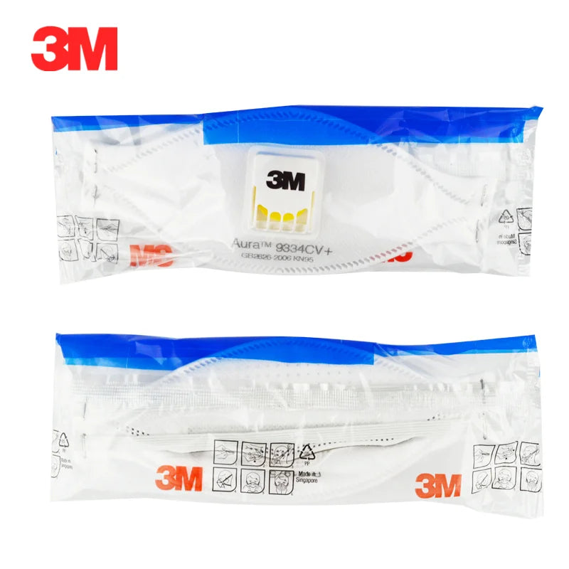 3M Aura Mascarilla 9334 9334CV Dust KN95 Mouth Masks Protective Filter Dust-proof Anti-fog Safety Face Mask 3M Mascarillas