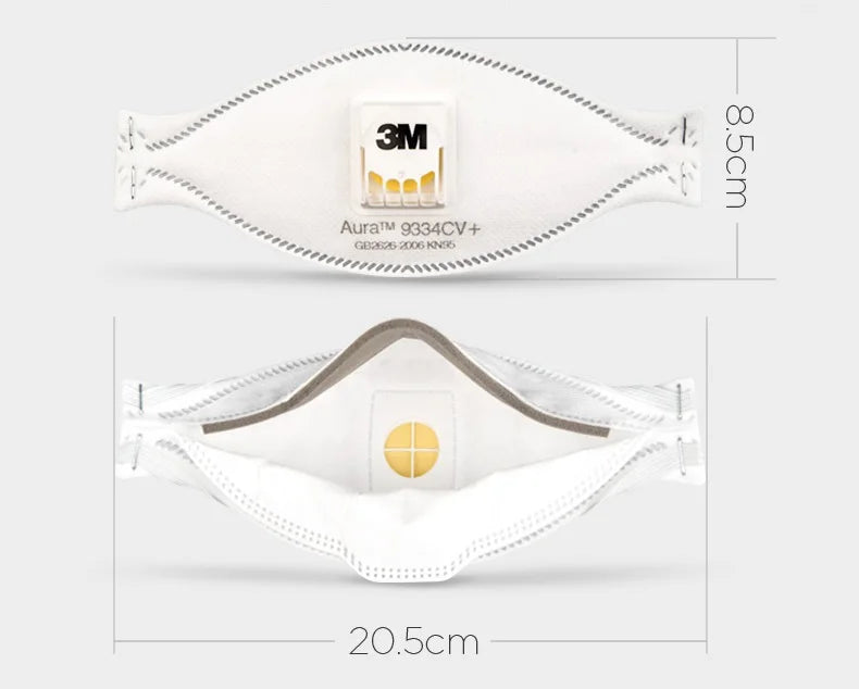 3M Aura Mascarilla 9334 9334CV Dust KN95 Mouth Masks Protective Filter Dust-proof Anti-fog Safety Face Mask 3M Mascarillas
