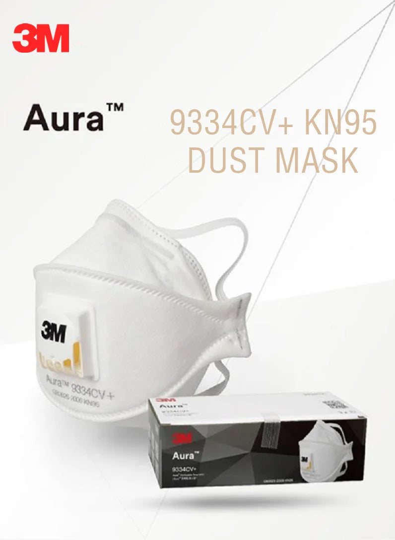 3M Aura Mascarilla 9334 9334CV Dust KN95 Mouth Masks Protective Filter Dust-proof Anti-fog Safety Face Mask 3M Mascarillas